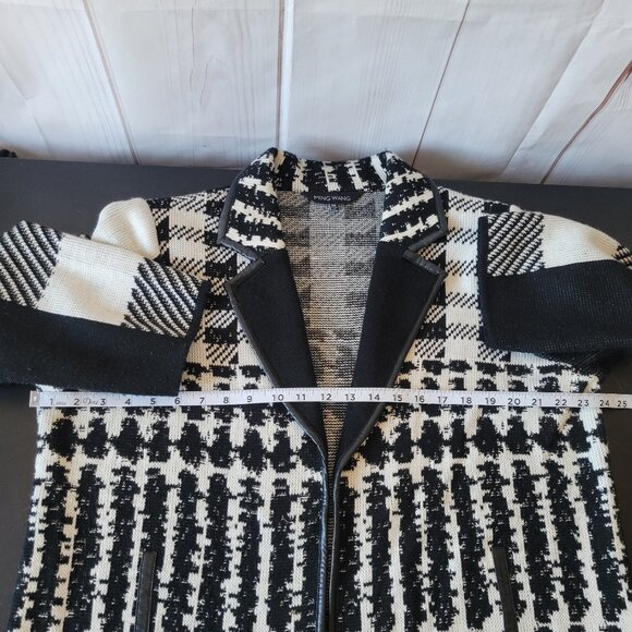 Ming Wang Open Front Knit Cardigan Blazer, Women’s Plus 0X, ¾ Length Sleeve - Picture 7 of 8